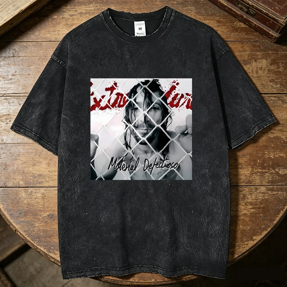 Extremoduro Vintage Washed cotton top tees men Y2k Trendy 2000s graphic anime Punk shirt hip hop Retro Colorful women