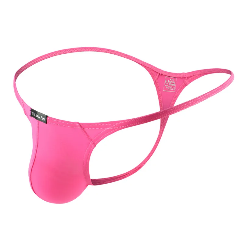 Solid Color Mens thong Elastic Seamless Man Underwear  Bikini Sexy Gay Male Jockstrap T-pants Breathable Homme Underpants Cueca