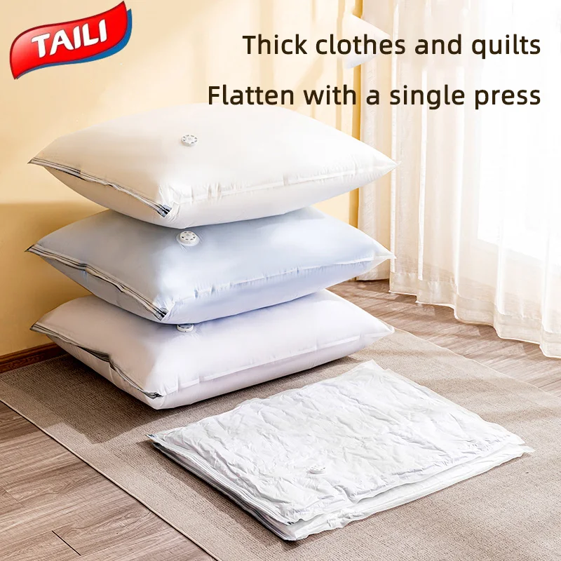 

Taili New AZ811 3 шт. в комплекте вакуумные пакеты для хранения против клещей пылезащитные компрессионные пакеты без насоса для одежды постельные принадлежности