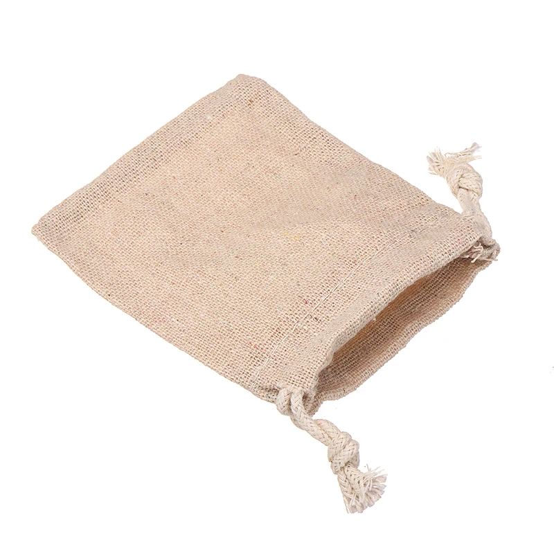 30Pcs Small Linen Bags Pouch Jute Sack Gift Bags Drawstring Bag Jewelry Christmas Gift Pouch For Home Party Storages 10cmx8cm