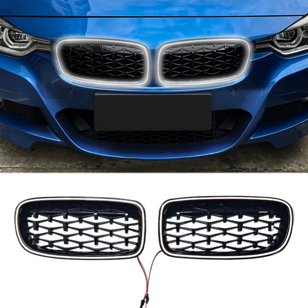 

For BMW 3 Series F30 With LED 2013 2014 2015 2016 2017 2017 2018 Racing Grille Front Bumper Grill Body Kit Accessories