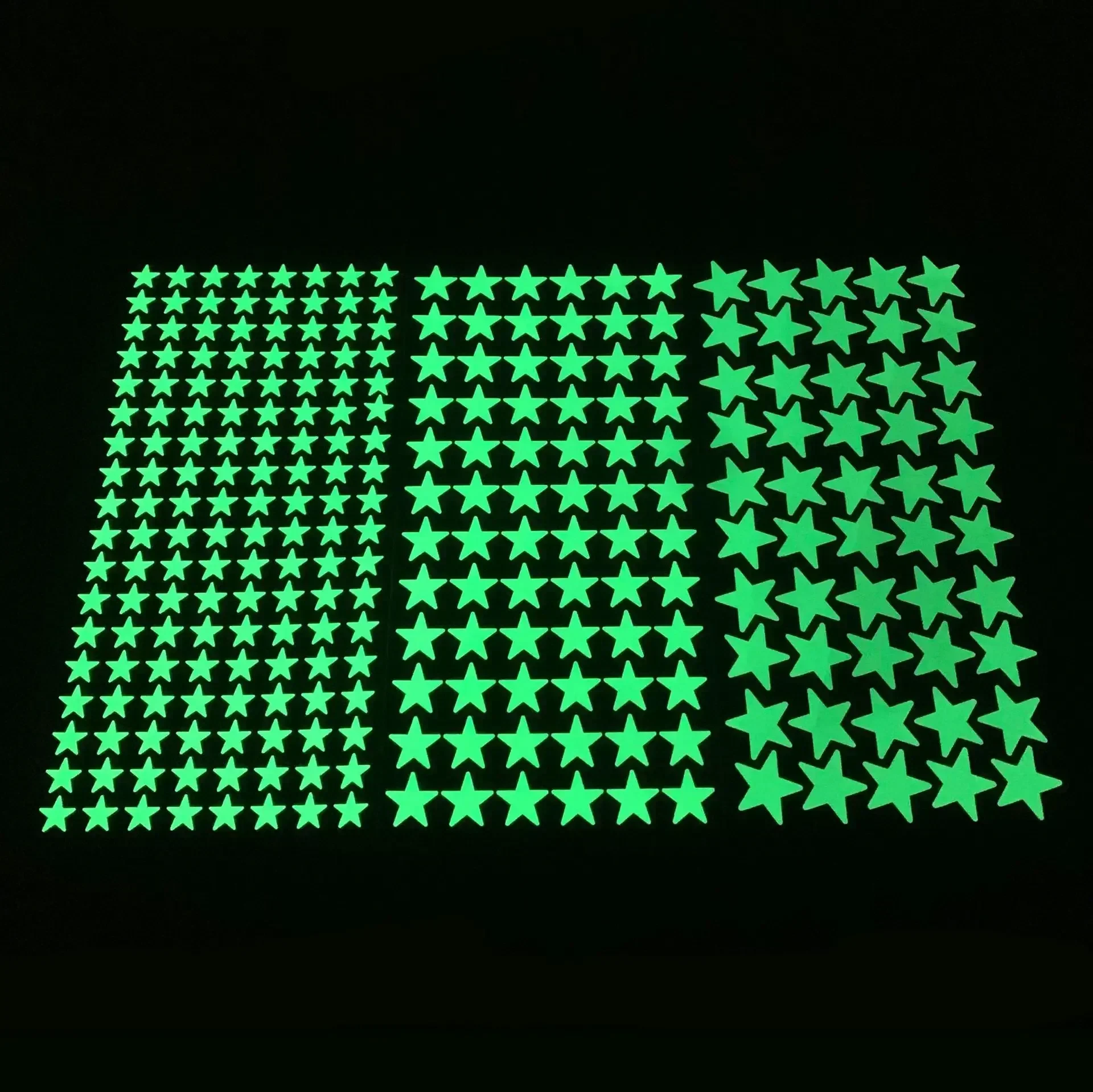 1 conjunto de estrelas lua pontos auto-adesivo luminoso adesivo de parede crianças quarto diy decalque brilho no escuro fluorescente decoração de