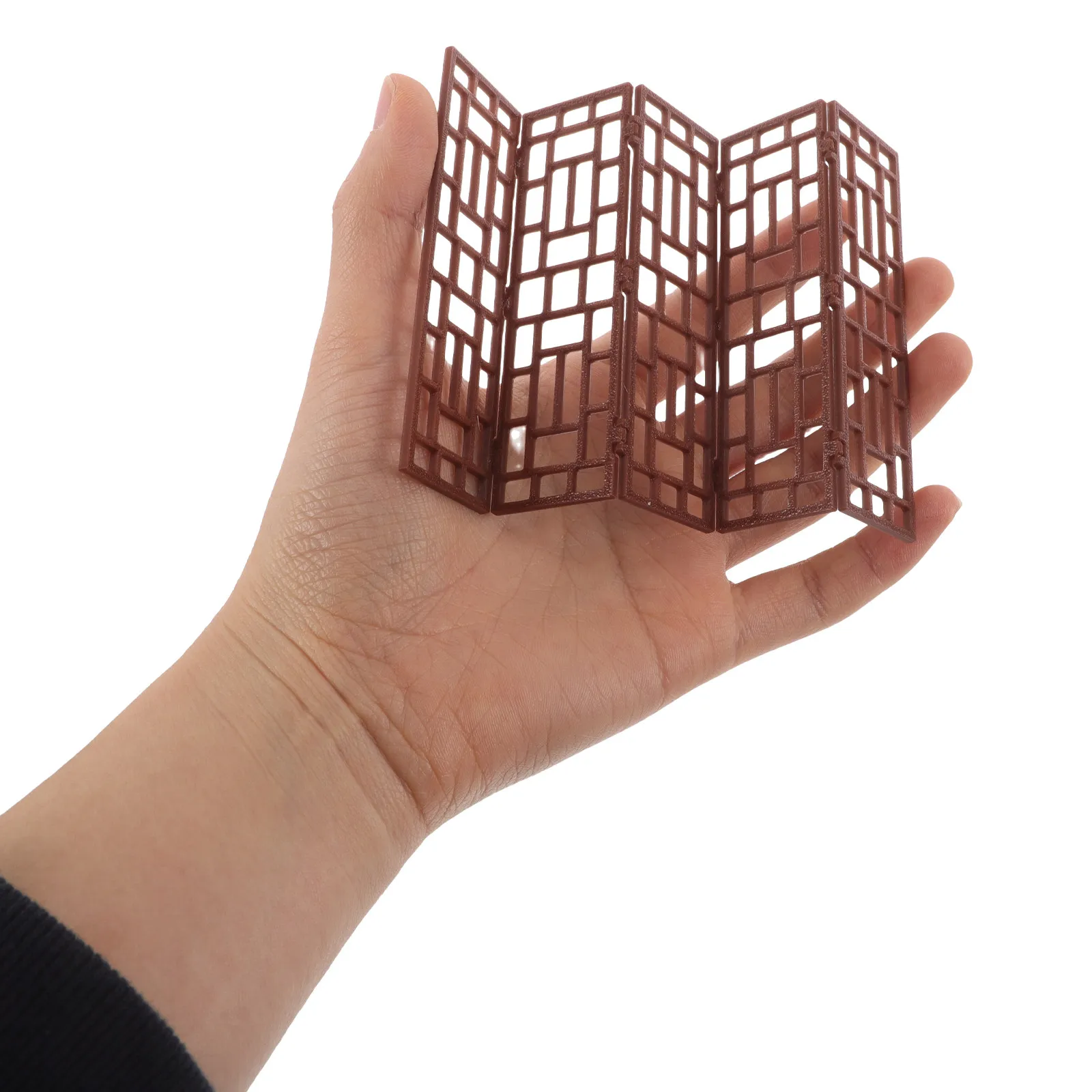

Mini Folding Screen Divider 1:20 Scale Chinese Style Mini Oriental Folding Screen Vintage Dollhouse Room Divider