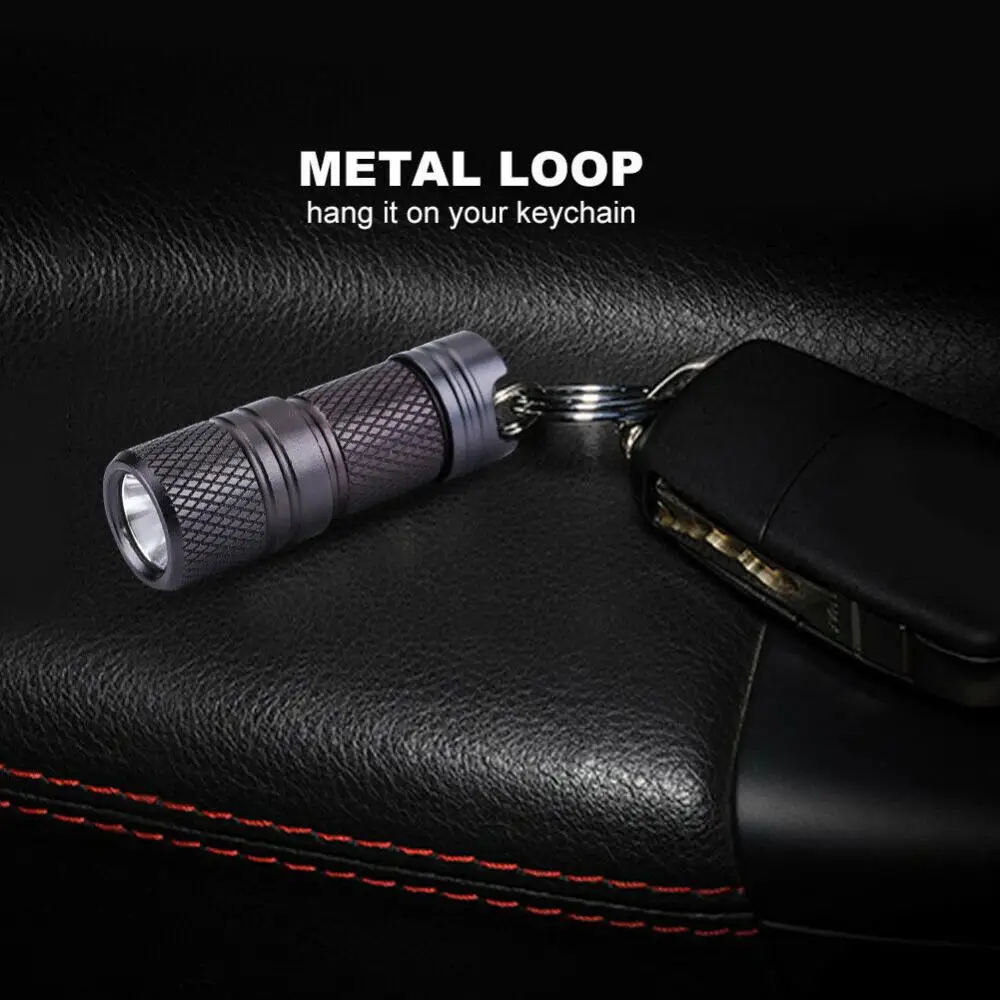 USB Rechargeable Light Mini Torch Keychain Lamp LED Flashlight Portable Outdoor Light