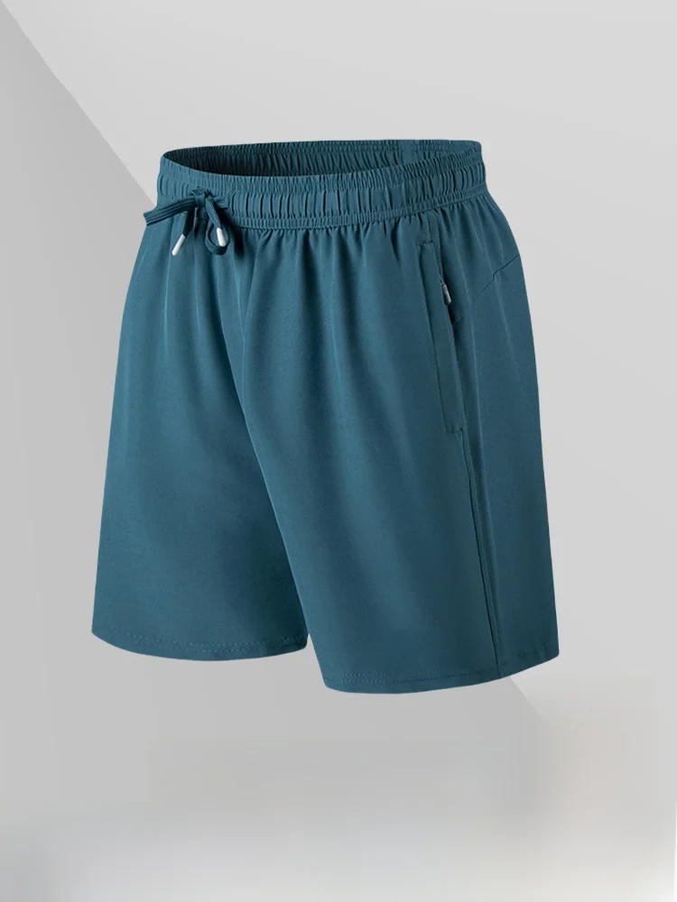 

Oule Buckle Men's Short Pants Summer Thin Quick Dry Sports Fitness Loose Large Size Casual Beach Mid-Pants Breathable Polyest...