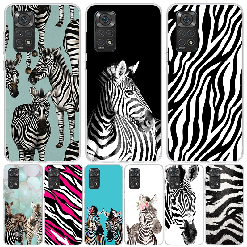 Zebra Stripe Black White Case Phone Cover for Xiaomi Redmi Note 13 12S 12 11S 11 11T 11E 10S 10 Pro Plus 9S 9 8T 8 5G Trend Fund