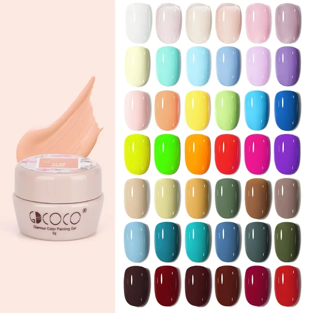 CANNI GDCOCO Painting Gel Nail 5g - Semi Permanent Manicure - 132 ColorsUV Gel Lacquer