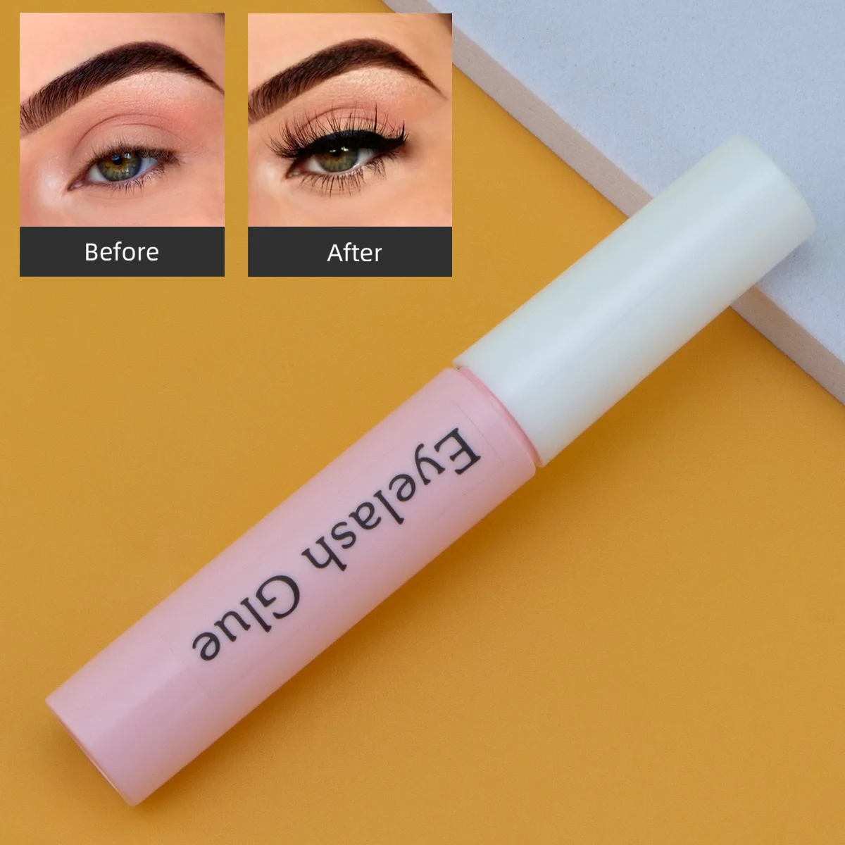 False eyelash glue lasting styling natural quick drying sticky eyelash white transparent model