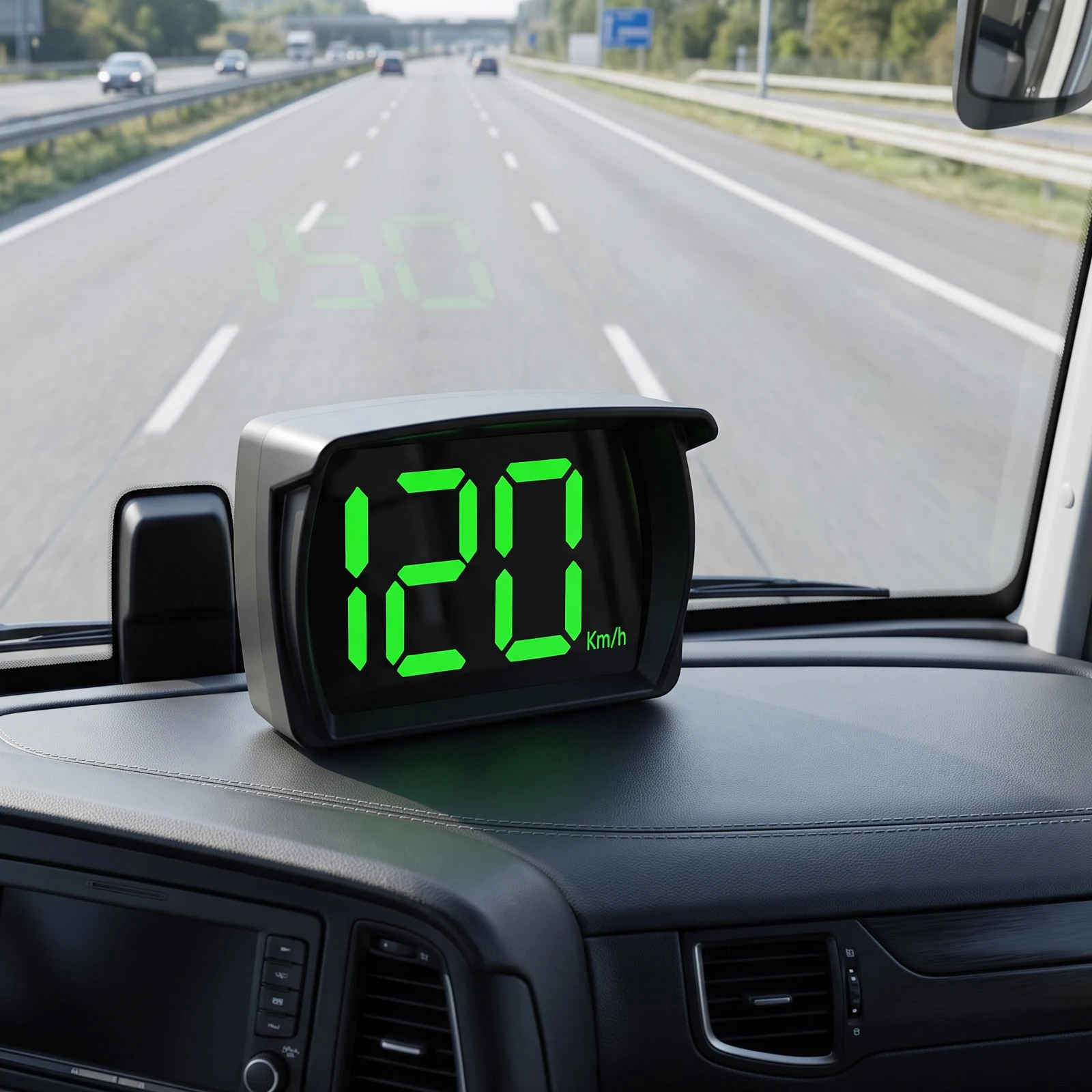 Car Head Up Display GPS Dual Chip USB Speedometer Bold LED Real Time Speed Auto On Off for Universal Vehicles