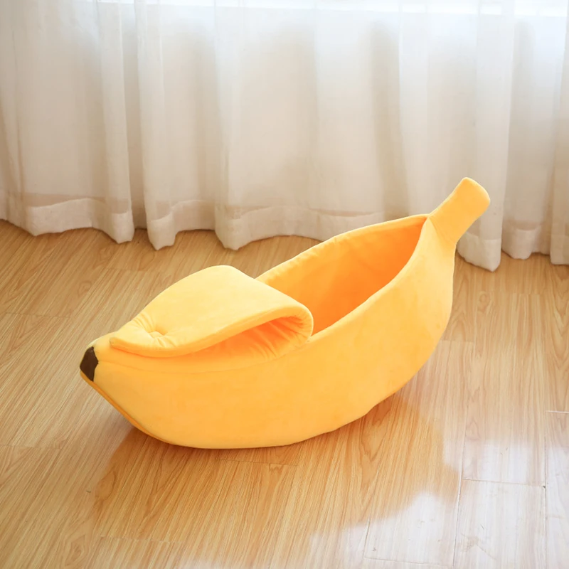 Cute Banana Boat Dog Nest Four Seasons Universal Half Closed Summer Cat Nest Small Dog Teddy Dog Bed Pet Cat Nest