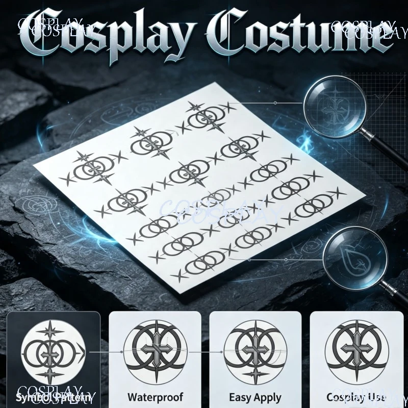 Autocollant de tatouage temporaire Arknights Endfield Water Transfer Camille Arno pour le cou, accessoire de cosplay pour séance photo, Comic Con