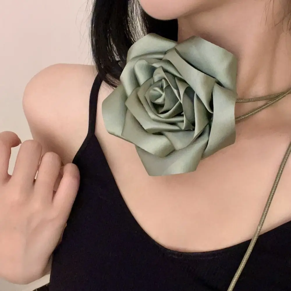 

Модное атласное розовое кружевное ожерелье на шею, роскошный шейный ободок, модная цепочка для тела, индивидуальное колье-колье для женщин