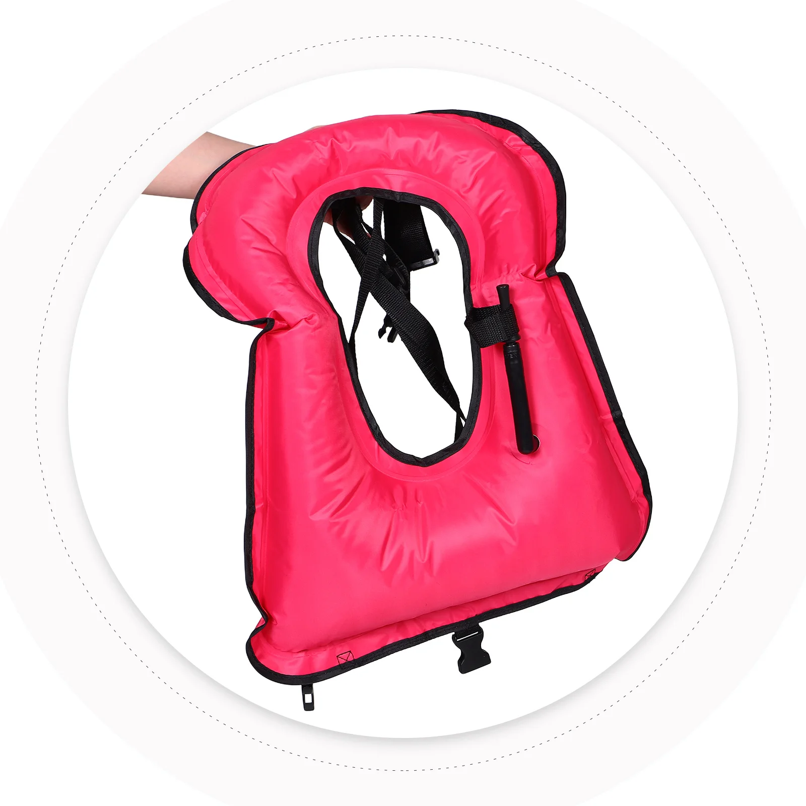 Red 's Buoyancy Vest Inflatable Swim Vest for Safe Comfortable for Swimming Snorkeling Pool Water Activities