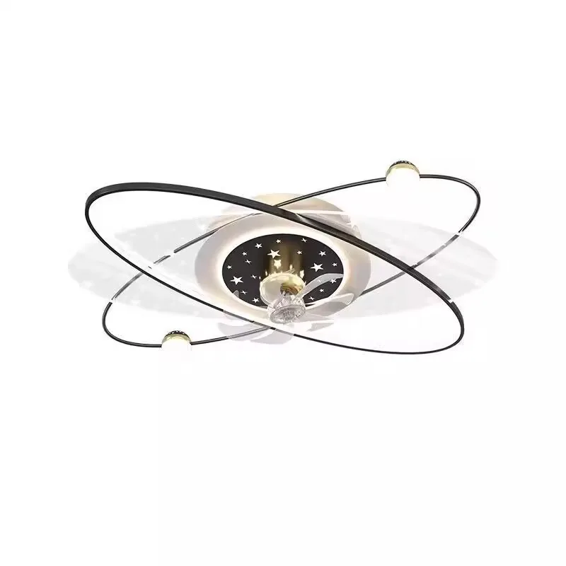 

Starry sky, household, light luxury, high sense, with fan blades, fan, ceiling light, full spectrum, eye protection