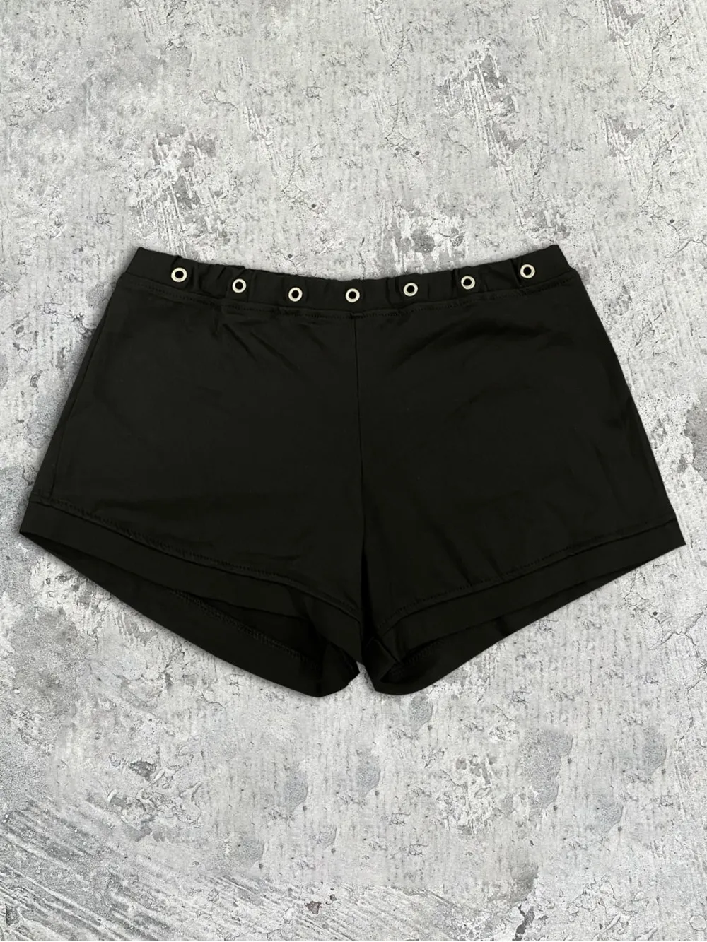 2026 New Summer Vintage Y2K Spicy Girl Metal Eye Black Shorts Street Trendy Casual Versatile Niche Daily Commuter Party Dressing