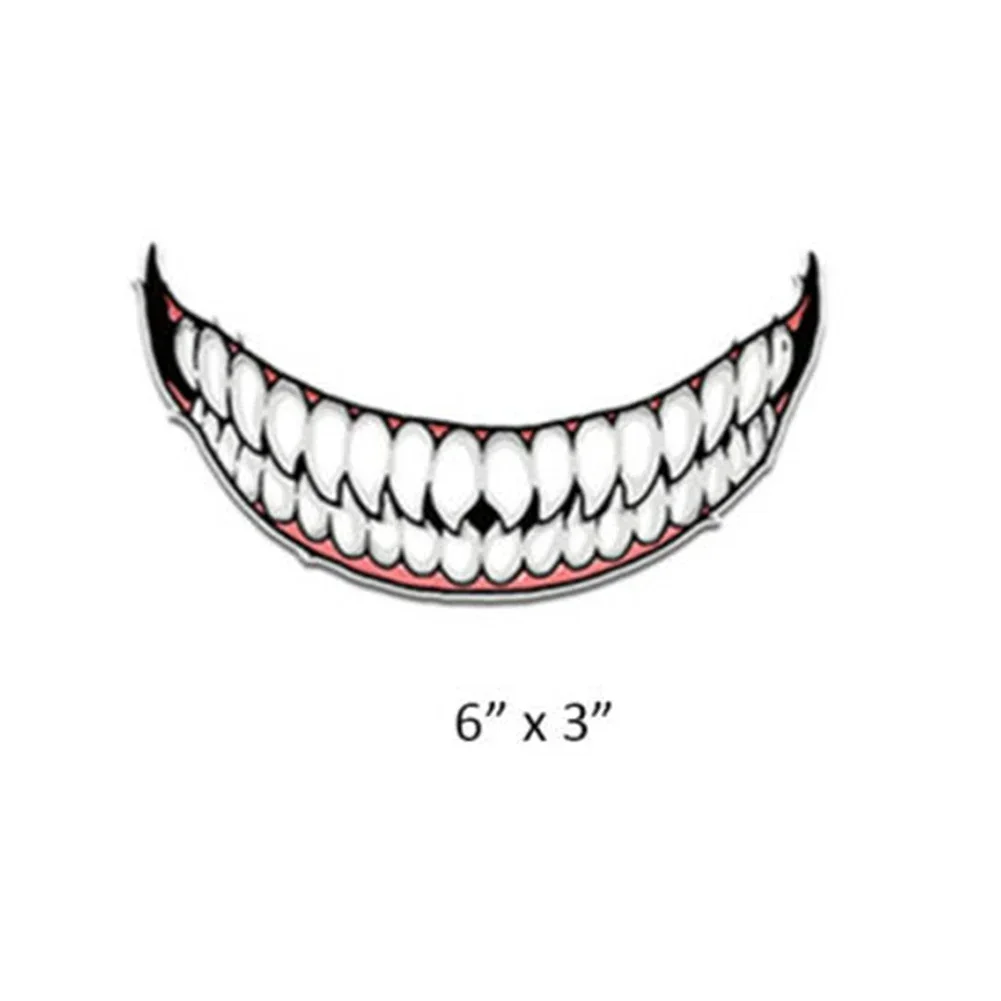 Durable Helmet Rider Sticker Decal Waterproof Replacement Teeth 1pcs/set PVC Accessories Decoration For Motorcycle