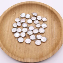 Natural Freshwater Baroque Pearl Pendant Silver Pearl Charm Used for Jewelry DIY Handmade Making Earrings Bracelet Accessories