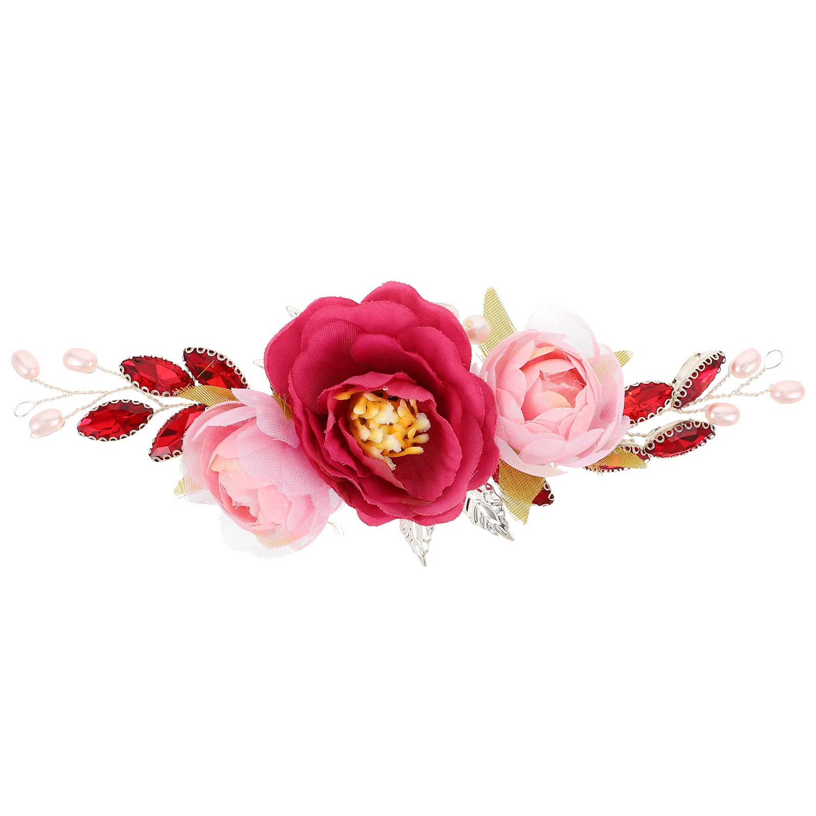 

Elegant Bridal Hair Vine Faux Peony Wedding Headdress Lightweight Floral Wreath Headband For Outdoor Ceremonies Vintage Chinese