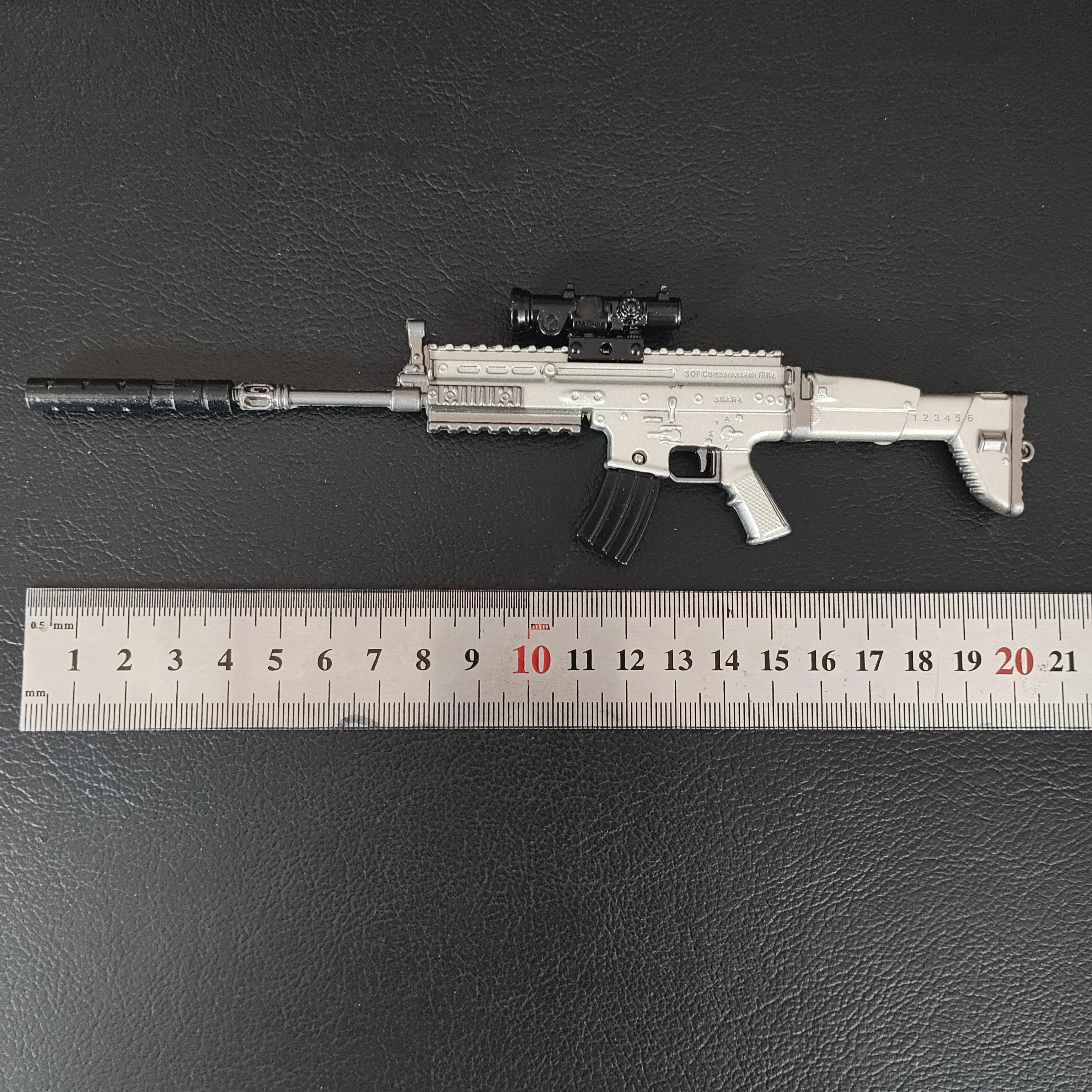 20cm liga rifle modelo cacho brinquedo arma brinquedo decoração para casa artesanato cs táticas adultas ornamento de mesa coleção presente para meninos