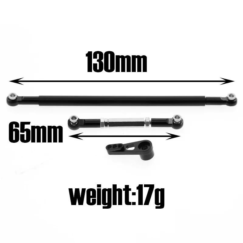 Metal Adjustable Steering Pull Rod + Servo Link Rod Upgrade Parts for MN Model MN86S MN86 MN86KS MN86K MN G500 1/12 RC Car