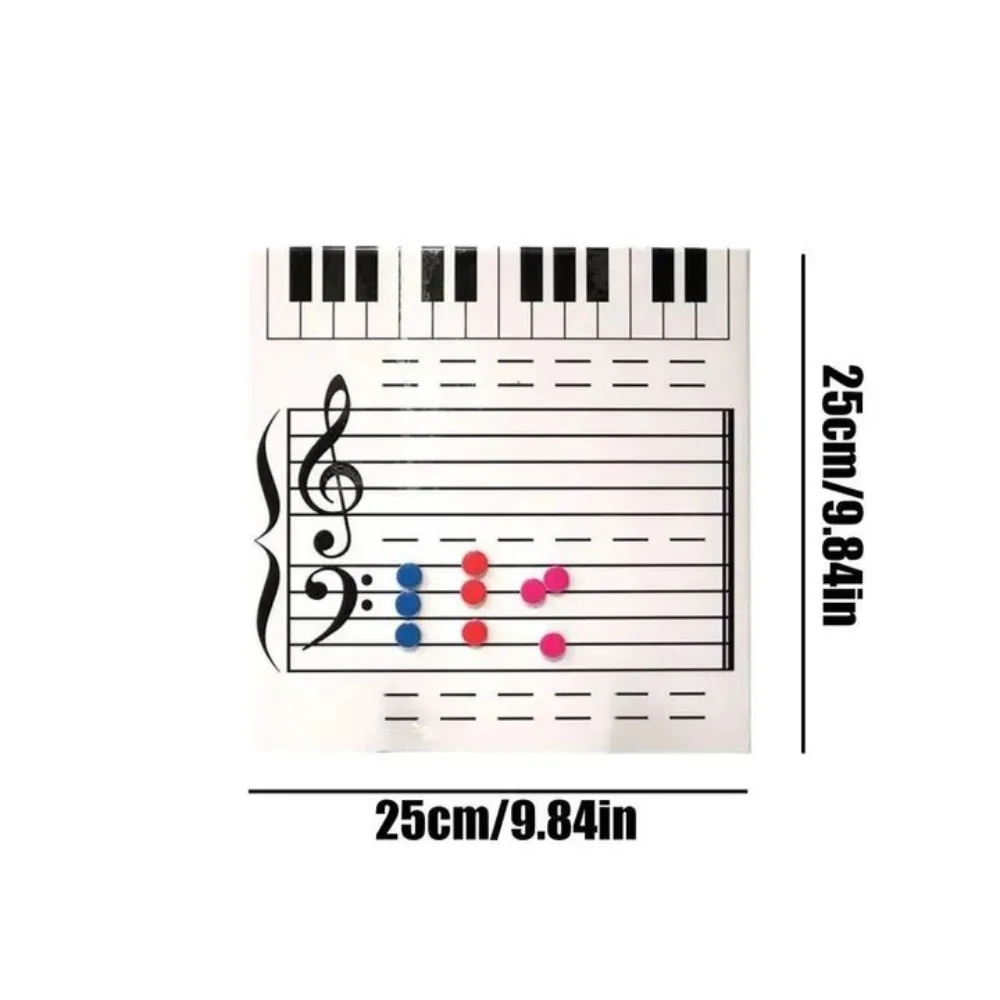 Writing Music Score Whiteboard Erasable Practice Music Teaching Tool Reusable Dry Wipe Magnetic Music Notes Stickers School