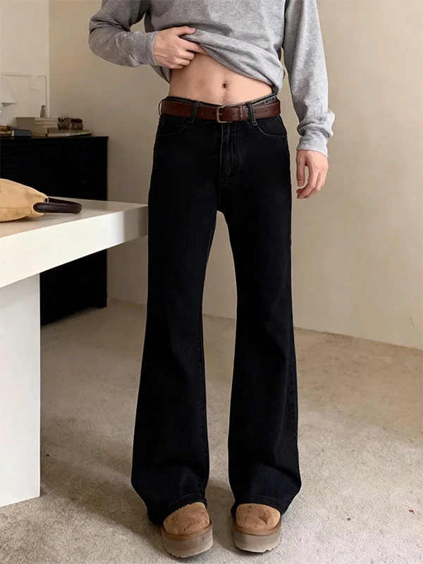 

Мужские джинсы Bla Fce с подкладкой, зауженные, со средней посадкой, прямые, расклешенные, повседневные, удобные, молодежные, на все сезоны