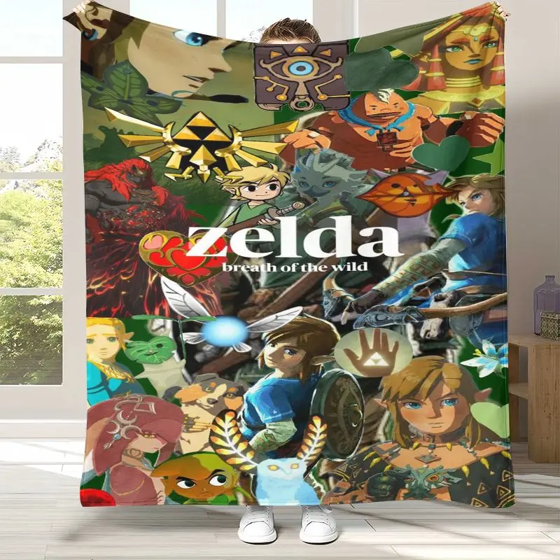 Vintage Game Z-Zelda Hylian Crest Link Soft Flannel Throw Blanket,Cozy Blanket for Bed,Sofa,Living Room,Camping,Home Decor,Gift
