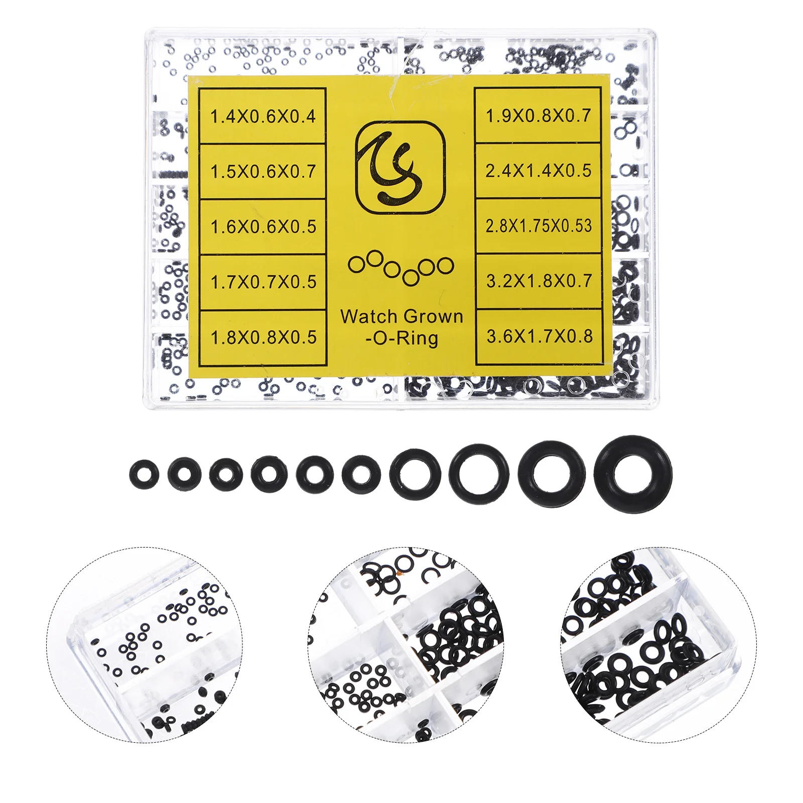 

Box Rubber O-Ring Watch Gaskets Sealing Rings for Watch Parts and Repairs Seal Ring Waterproof -Ring Seal Gaskets