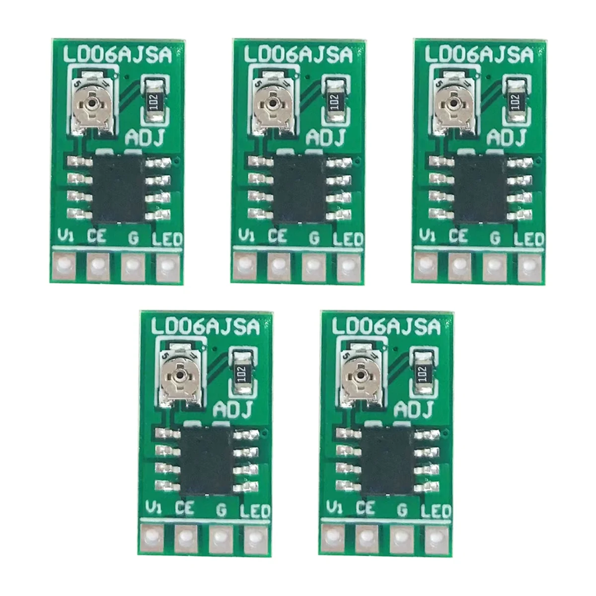 5 Stuks 30-1500ma Verstelbare Constante Stroom Led Driver Dc 3.3V 3.7V 4.2V 5V Pwm Control Board Buck Power Module