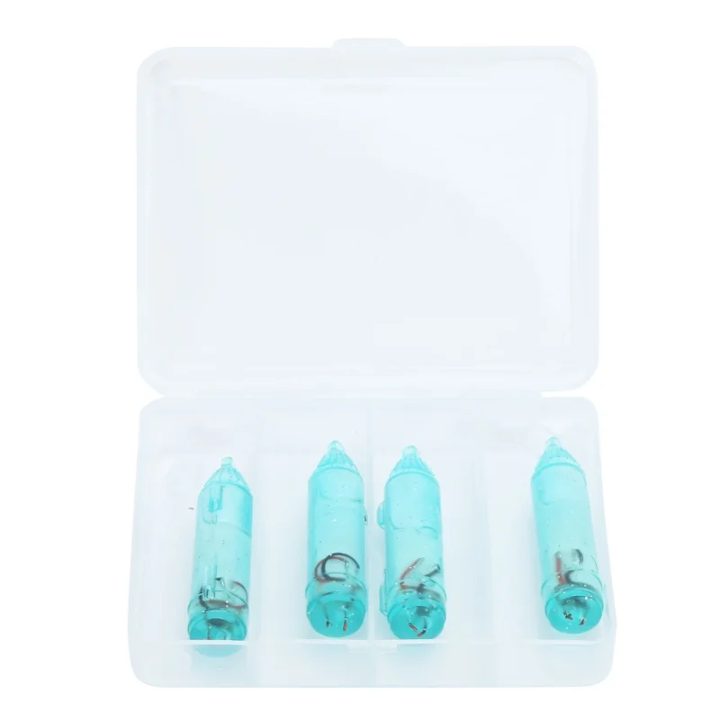 4Pcs Fishing LED Lure Light Underwater Lure Lamp Waterproof Bait Light Blue With Box