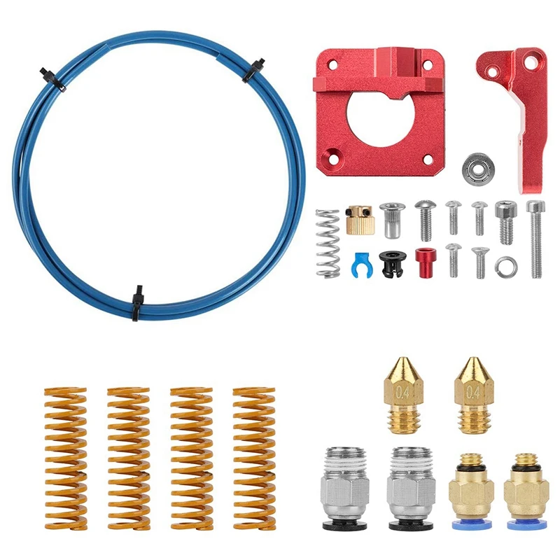 Creality-Kit de actualización para tubos de PTFE Capricornio, extrusora de aluminio, resortes de cama de Metal Premium, para impresora 3D Creality