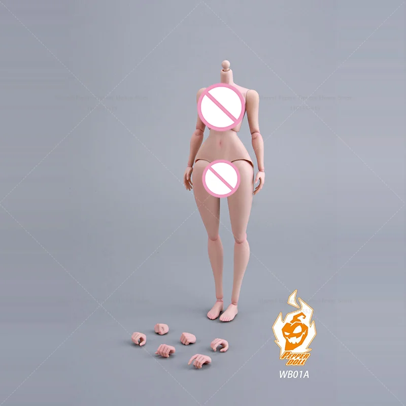 페퍼 돌 WB01A 1/6 스케일 만화 캐릭터 여성형 바디 비닐 바디 배형 6인치 액션 피규어 취미 선물용