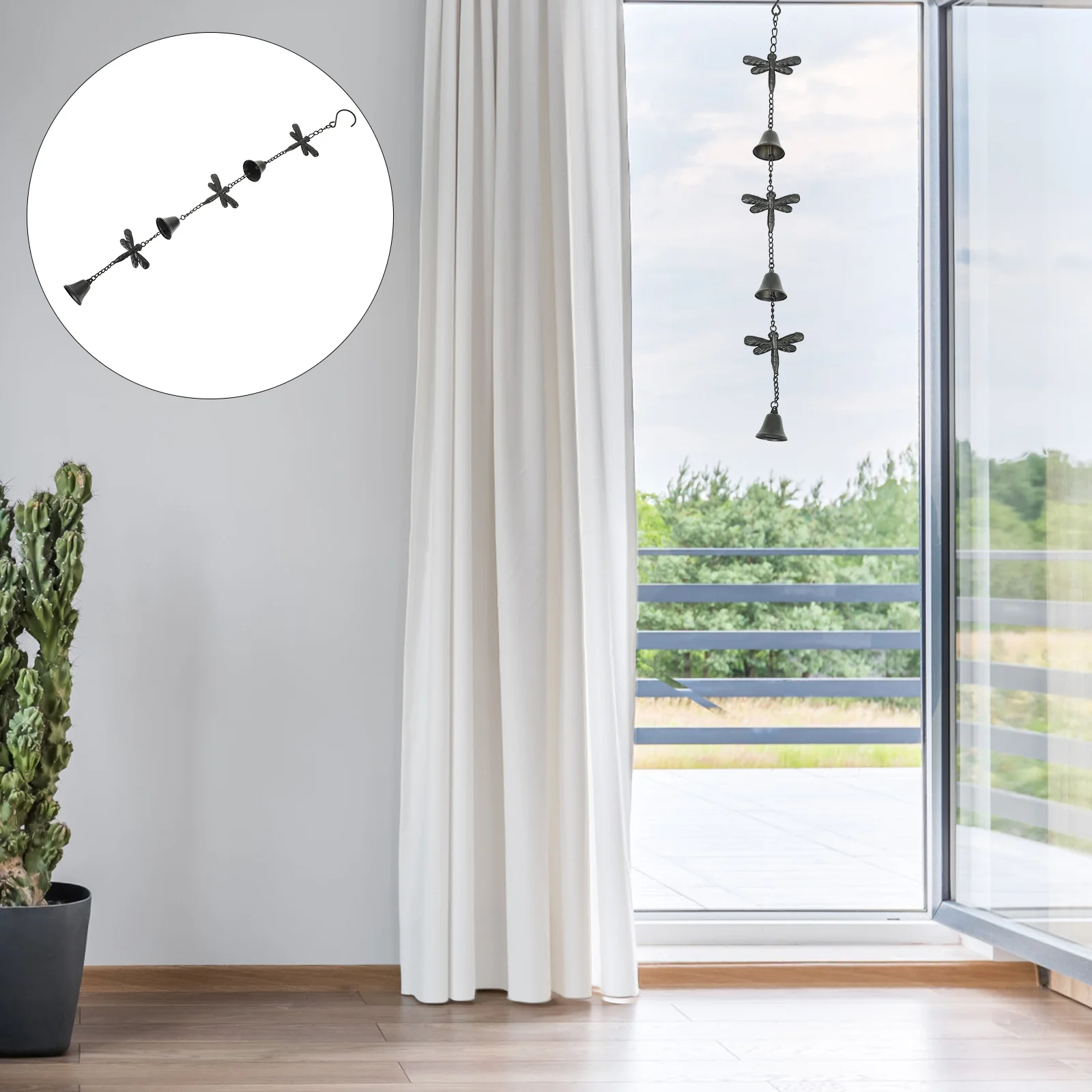 

Outdoor Wind Chime Iron Bell Pendant Beautiful Sound for Garden Patio Bedroom Dining Room Bathroom Wind Chime Garden Decoration