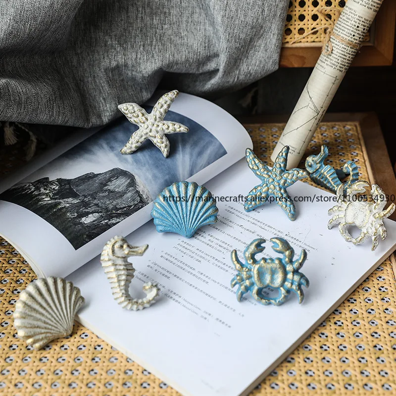 Скандинавский средиземноморский винтажный морской стиль, выдвижной ящик шкафа, мультяшная милая ручка для детской комнаты