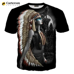 2022 New Beautiful Indians Girl 3D T-shirt Men Women Summer Fashion Casual T Shirt Cool Short Sleeve Streetwear Oversized Tops