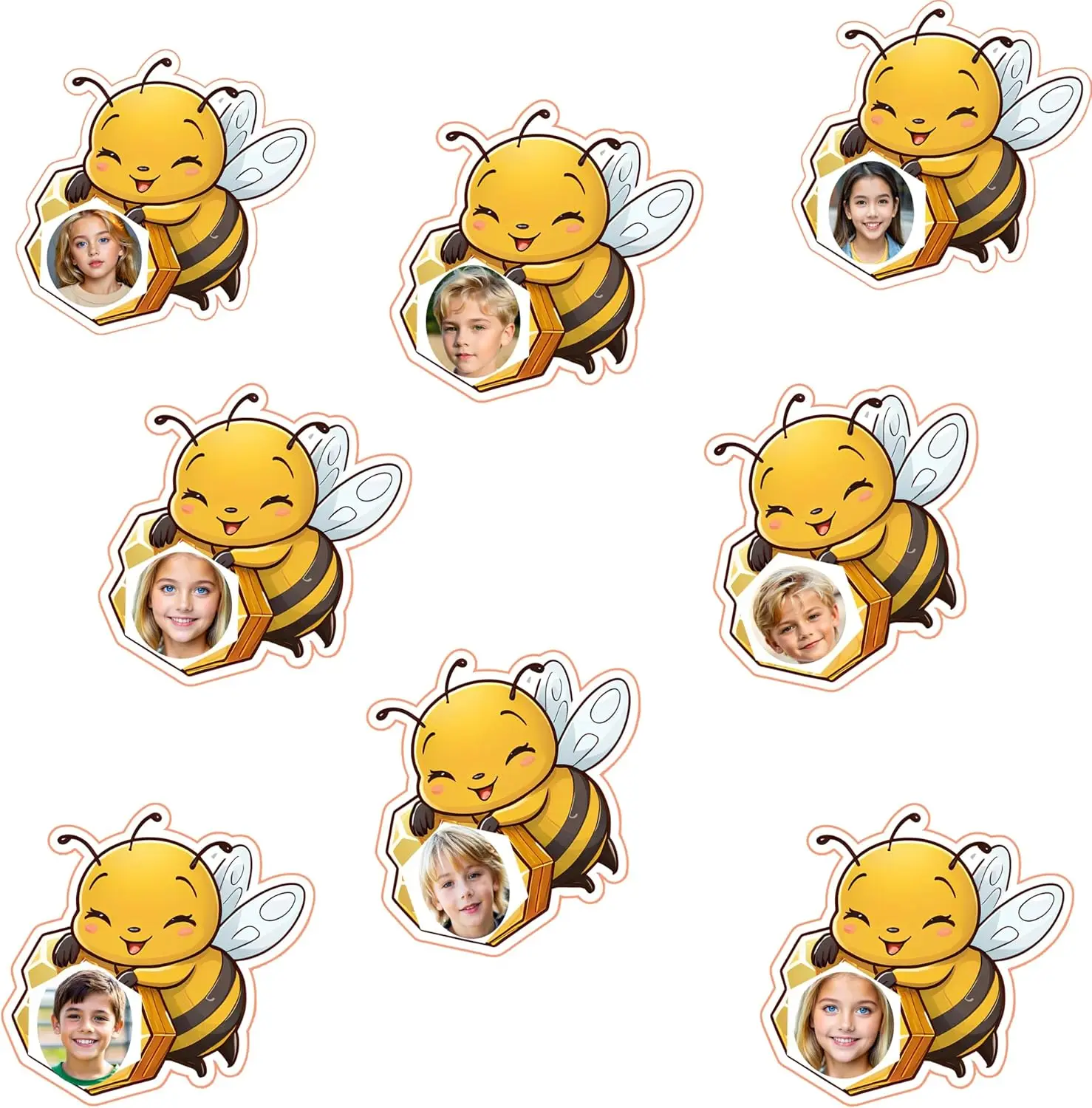 

50 очаровательных вырезов в виде медоносной пчелы, украшения для досок объявлений, весенние элементарные вырезы в классе в медоносную пчелку с 100 самоклеящимися