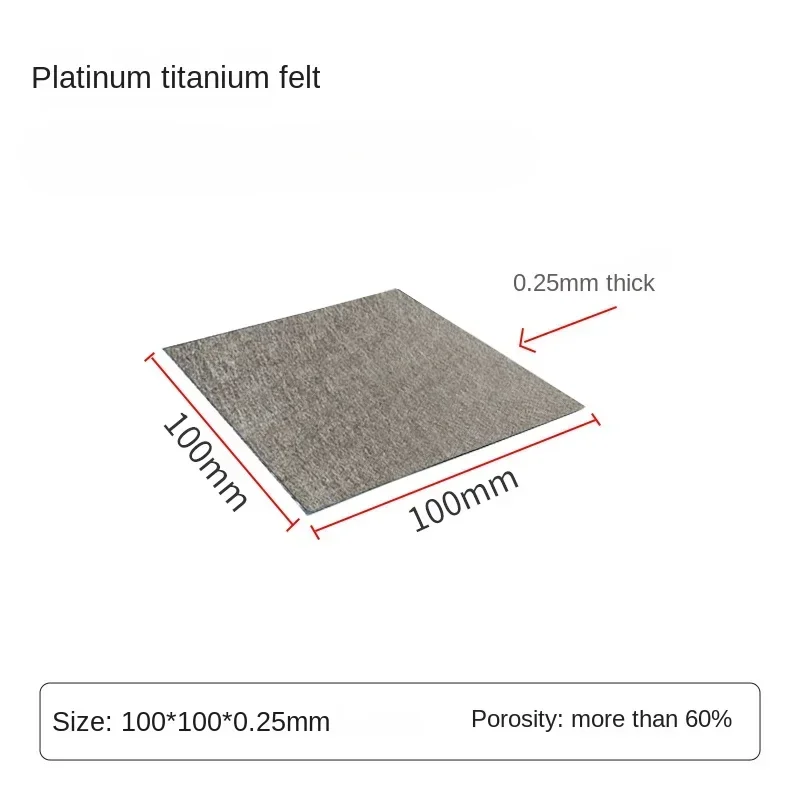 Platinum titanium felt/PEM electrolysis hydrogen production fuel cell gas diffusion 0.1-1.5mm