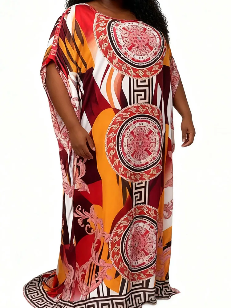 

Women's Kaftan Dress Boubou Abaya - Ramadan Eid Party Wear, Silk Brocade Dashiki Riche Long Gown, African Printed Clothing