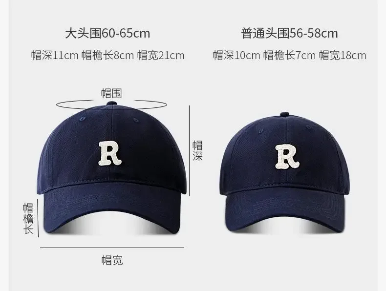 Große Größe 60-65 cm Soft Top Baseball Caps Für Männer Frauen Großen Kopf Baumwolle Outdoor Sport Snap Back kappe Papa Hüte Gorros Dropshipping – Detail 2