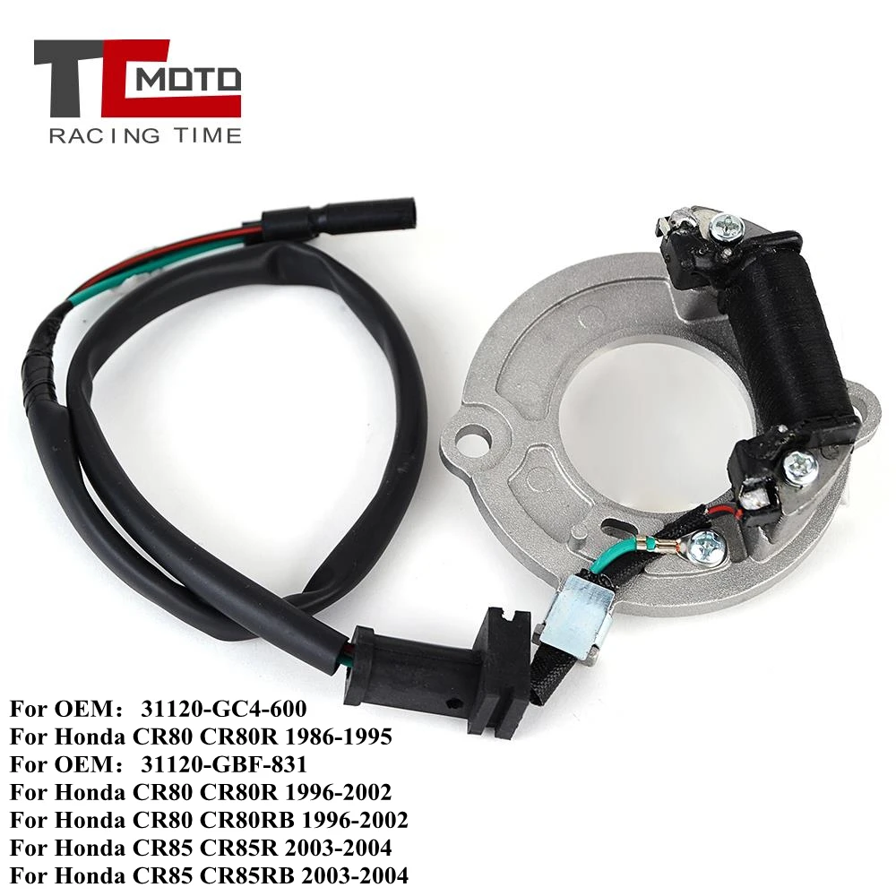 

Motorcycle Stator Coil for Honda CR80 CR 80 1986-2002 CR85 CR 85 2003 2004 CR80R CR85R CR80RB CR85RB 31120-GC4-600 31120-GBF-831