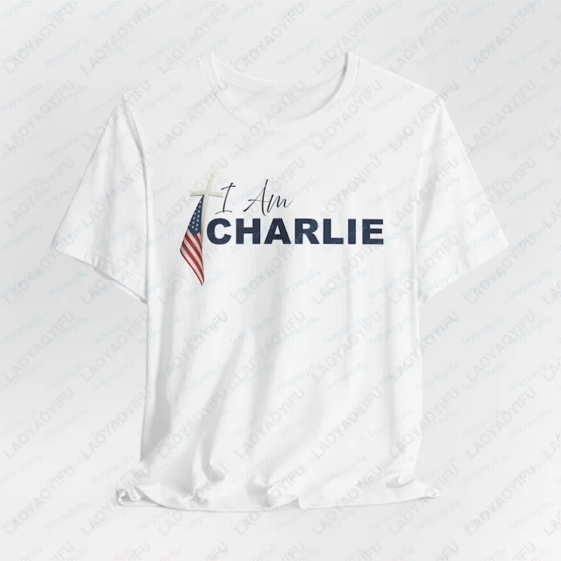 I AM CHARLIE Memorial RIP TShirt Christian Patriot Unisex Tees Men Women Simple Cotton Clothing Classics Nostalgia Commuter Tops