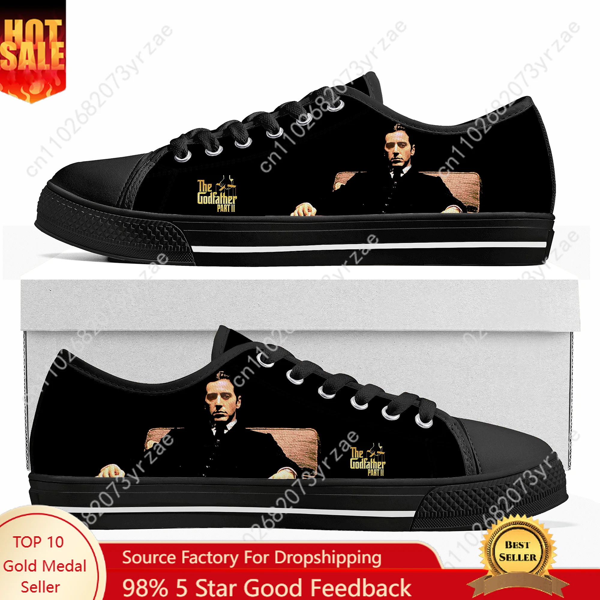 

The Godfather Part II Low Top High Quality Sneaker Men Women Teenager Canvas Sneaker Casual Fashion Patterns Shoe Custom Shoes