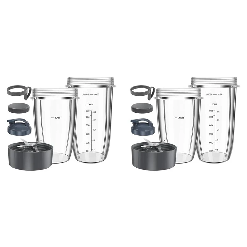 AC62-2X Blender Replacement Parts For Nutribullet,32Oz&24Oz Nutribullet Blender Cups With Lids Extractor Blade