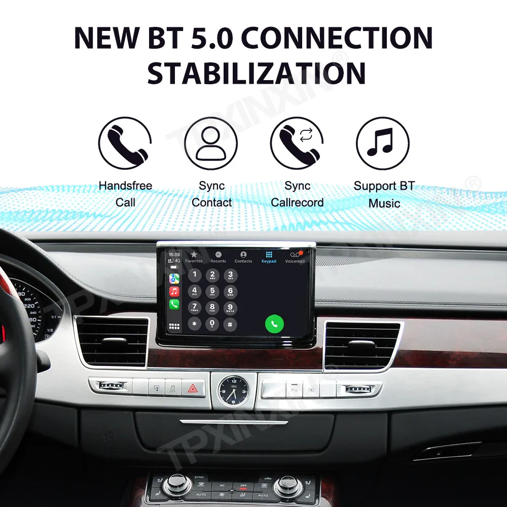 Pop-up Screen For Audi A8 2011~2017 Multimedia Carplay Android Auto GPS Navigation Radio Stereo Receiver player Head Unit
