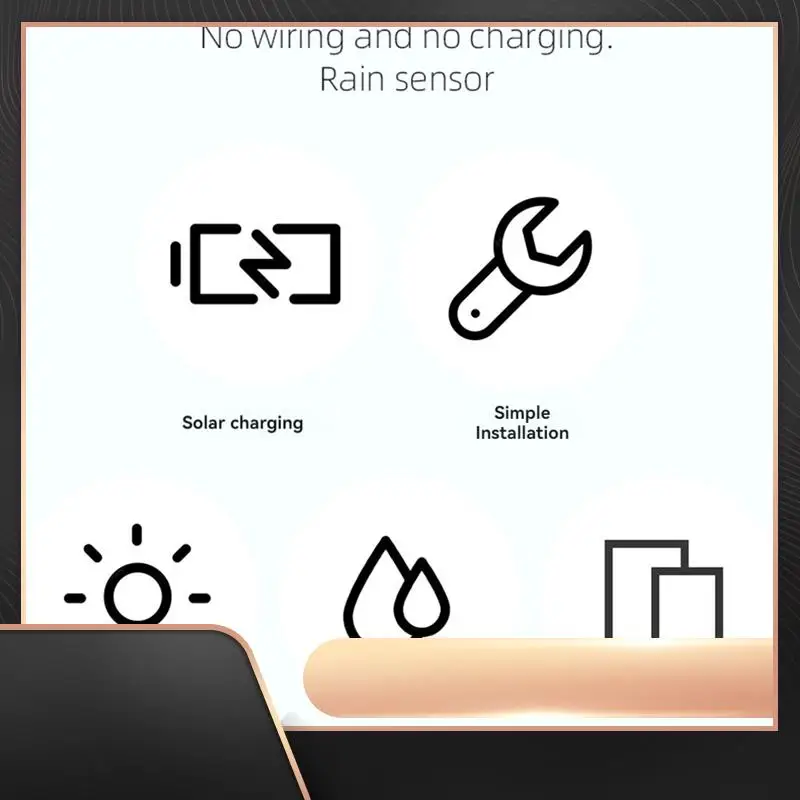 Tuya Zigbee Smart Light And Rain Sensor 2-In-1 Function, Light And Rainwater Detection Smart Life App