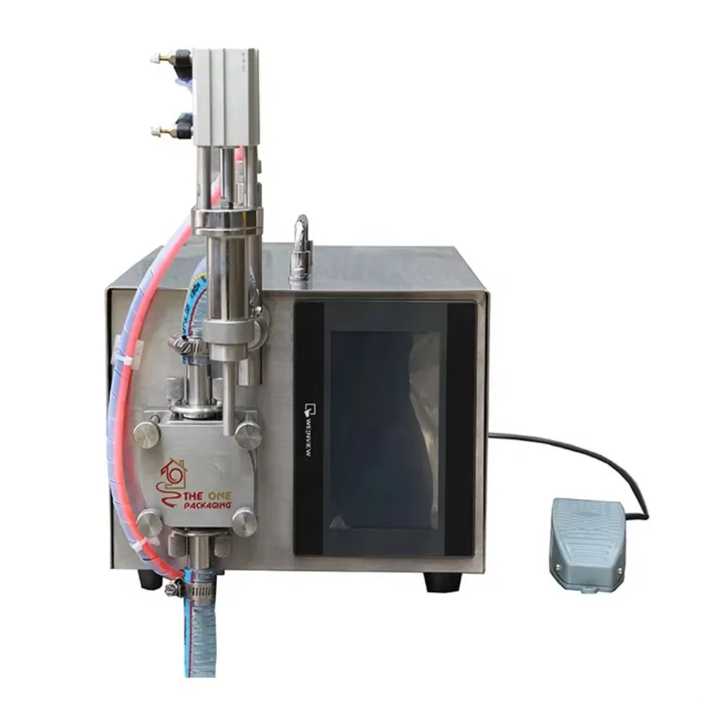 Single Head High Precision Liquid/Gel Filler | TODF-100Q Semi-Automatic Gear Pump for Food, Beverage