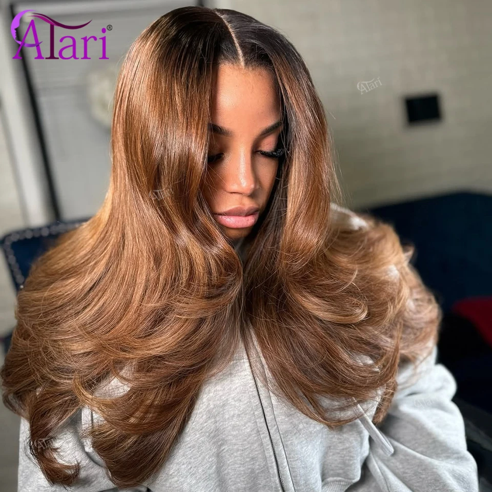 

5x5 Ombre Honey Brown Lace Closure Human Hair Wigs Transparent 13x4 13x6 Lace Frontal Body Wave Brazilian Hair Wig Pre Plucked