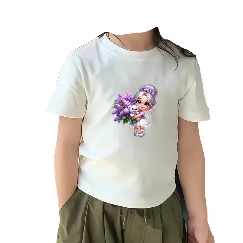 Heat Transfer Cute Doll Princess Pattern Children\'s Clothing Accessories Iron Stickers Washable Wear resistant Accessories Patch