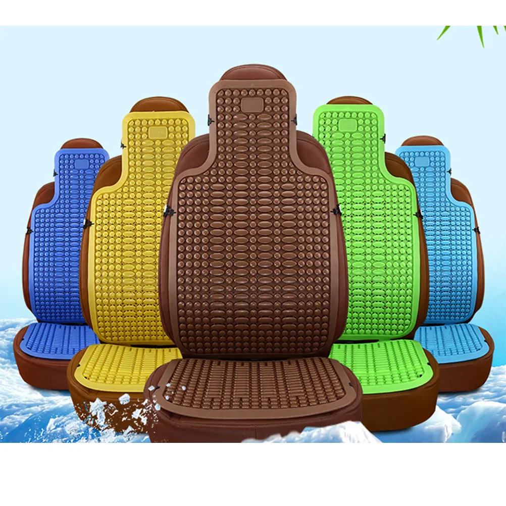 

1pcs Summer Cooling Car Seat Cushion Breathable Cover Massage Support Back Legs Wooden Bead Mat For Auto Home