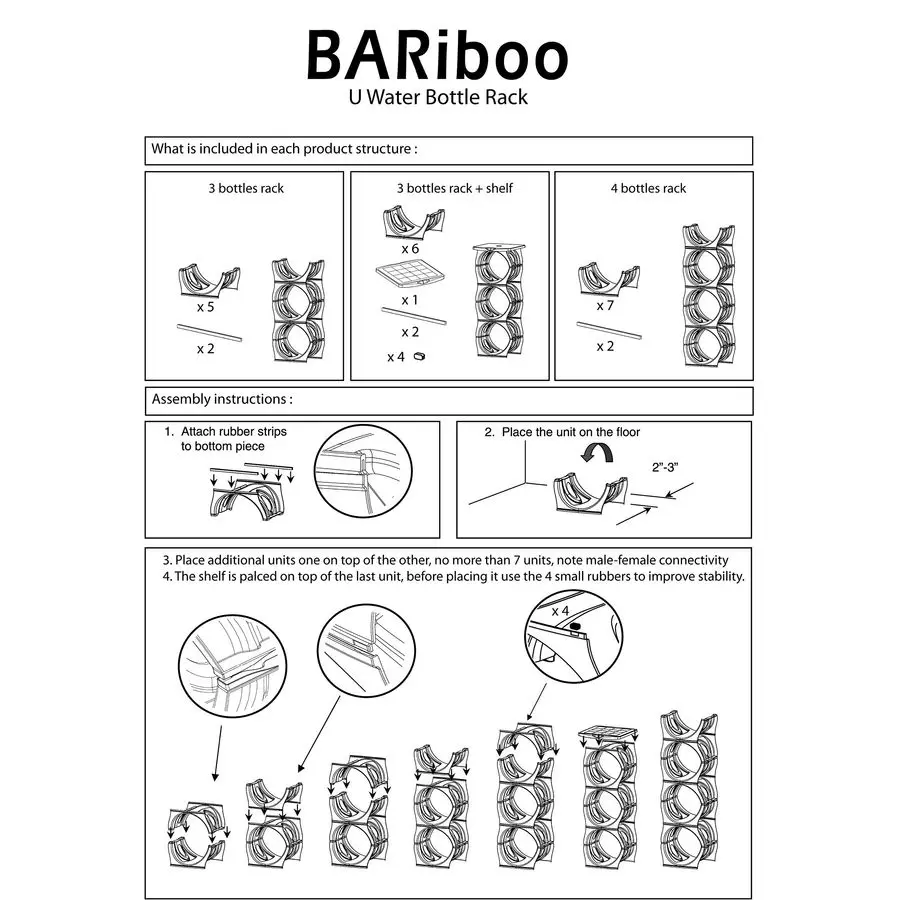 

Stackable Water Bottle Storage Rack Best Water Jugs 5 Gallon Organizer. Jug Holder for Kitchen, Cabinet and Office Organizing. R